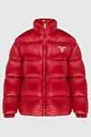 Prada Women's red nylon down jacket - logo. 100% nylon. Closure: zipper. two side pockets. Insulation: down. Country of manufacture: Italy. Care: specialized cleaning - photo 1