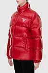 Prada Red nylon down jacket for women - logo. 100% nylon. Closure: zipper. two side pockets. Insulation: down. Country of manufacture: Italy. Care: specialized cleaning - photo 3