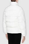Пуховик из нейлона белый женский Prada - лого. 100% нейлон. молния. два боковых кармана. Утеплитель: пух. Страна производитель: Италия. Уход: специализированная чистка - фото 4