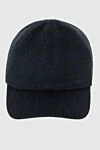 Loro Piana Blue cashmere cap for men - logo 100% cashmere. Country of manufacture: Italy. Care: specialized cleaning - photo 1