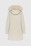 White cashmere and natural fur coat for women Loro Piana - fur hood. 100% cashmere, natural fur. Closure: zipper. two side pockets. Country of manufacture: Italy. Care: specialized cleaning - photo 6