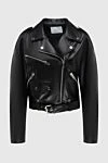 DROMe Women's black cropped leather jacket - 100% genuine leather. Fastener: Zipper. 4. Country of manufacture: Italy. Care: specialized cleaning - photo 1