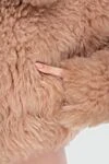 DROMe Cropped beige women's fur coat - 100% natural fur. Fastener: hooks. 2. Country of manufacture: Italy. Care: specialized cleaning - photo 5