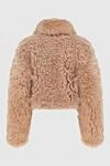 DROMe Cropped beige women's fur coat - 100% natural fur. Fastener: hooks. 2. Country of manufacture: Italy. Care: specialized cleaning - photo 7