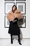 Cropped beige women's fur coat DROMe - 100% natural fur. Fastener: hooks. 2. Country of manufacture: Italy. Care: specialized cleaning - photo 8