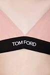 Tom Ford Beige modal bra for women - logo, contrasting insert. 97% modal, 3% elastane. Fastener: hooks. Country of manufacture: Italy. Care: specialized cleaning - photo 5