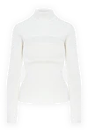 Tom Ford White jumper for women - cutouts on the neckline and back. 94% wool, 6% polyamide. Country of manufacture: Italy. Care: specialized cleaning - photo 1