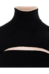 Tom Ford Black jumper for women - cutouts on the neckline and back. 94% wool, 6% polyamide. Country of manufacture: Italy. Care: specialized cleaning - photo 5