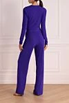 Purple jumpsuit for women with V-neck Tom Ford - 78% viscose, 14% polyamide, 8% elastane. Fastener: Zipper. Country of manufacture: Italy. Care: specialized cleaning - photo 4