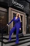 Tom Ford Комбінезон фіолетовий жіночий з V-образним вирізом - 78% віскоза 14% поліамід 8% еластан. Блискавка. Країна виробник: Італія. Догляд: спеціалізоване чищення - фото 7
