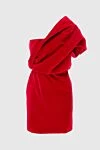 Tom Ford Red cotton dress for women - zipper. dress on one shoulder. 100% cotton. Country of manufacture: Italy. Care: specialized cleaning - photo 1