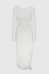 Tom Ford White maxi dress with long sleeves and a slit - 78% viscose 14% polyamide 8% elastane. Closure: Zipper. Country of manufacture: Italy. Care: specialized cleaning - photo 1