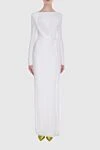 White maxi dress with long sleeves and a slit Tom Ford - 78% viscose 14% polyamide 8% elastane. Closure: Zipper. Country of manufacture: Italy. Care: specialized cleaning - photo 2