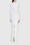 White maxi dress with long sleeves and a slit Tom Ford - 78% viscose 14% polyamide 8% elastane. Closure: Zipper. Country of manufacture: Italy. Care: specialized cleaning - photo 4