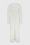 Tom Ford White maxi dress with long sleeves and a slit - 78% viscose 14% polyamide 8% elastane. Closure: Zipper. Country of manufacture: Italy. Care: specialized cleaning - photo 7