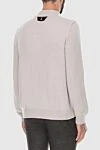 Cashmere tee for men in white Zilli - Textured pattern. 100% cashmere. Closure: Zipper. Country of manufacture: Italy. Care: specialized cleaning - photo 4