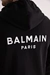 Balmain Костюм спорт из хлопка черный мужской - Принт логотипа. 100% хлопок. Молния. Два кармана на молнии, два боковых кармана. Капюшон: Затяжка на кулиске. Страна производитель: Франция. Уход: специализированная чистка - фото 5