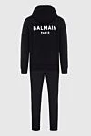 Balmain Black cotton sport suit for men - Decoration: Logo print . 100% cotton . Closure: Zipper . Two zip pockets, two side pockets . Hood: Drawstring drawstring. Country of manufacture: Italy. Care: specialized cleaning - photo 7