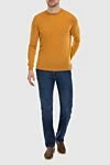 Wool jumper yellow for men Cesare di Napoli - 100% wool. Country of manufacture: Italy. Care: specialized cleaning - photo 2