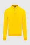 Cesare di Napoli Wool long sleeve polo yellow for men - Long sleeve. 100% wool. Closure: Buttons. Country of manufacture: Italy. Care: specialized cleaning - photo 1