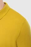 Wool long sleeve polo yellow for men Cesare di Napoli - Long sleeve. 100% wool. Closure: Buttons. Country of manufacture: Italy. Care: specialized cleaning - photo 6