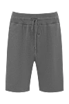 Cesare di Napoli Cotton shorts for men, gray - 100% cotton. zipper, drawstring. two side pockets. Country of manufacture: Italy. Care: specialized cleaning - photo 1