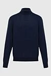 Gran Sasso Men's high-collared woolen jumper blue - High collar stand. 100% wool. Country of manufacture: Italy. Care: specialized cleaning - photo 1