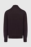 Woolen brown men's stand-up jumper Gran Sasso - 100% wool. Country of manufacture: Italy. Care: specialized cleaning - photo 6