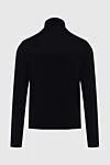 Black woolen jumper for men Gran Sasso - 100% wool. Country of manufacture: Italy. Care: specialized cleaning - photo 6