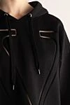 Valentino Худи из хлопка и эластана черное женское - Декор логотип . капюшон, застежка кулиска. 98% хлопок, 2% эластан. Страна производитель: Италия. Уход: специализированная чистка - фото 5