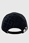 Black cotton cap for men Balmain - Balmain jacquard pattern. 84% cotton. 16% polyester (PL). Country of manufacture: Italy. Care: specialized cleaning - photo 4