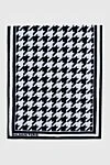 Balmain White woolen scarf for women - houndstooth print. 50% wool, 37% viscose, 13% polyamide. Country of manufacture: Italy. Care: specialized cleaning - photo 1