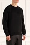 Balmain Sweatshirt cotton black for men - 100% cotton. Country of manufacture: Italy. Care: specialized cleaning - photo 3