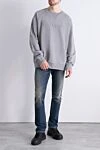 Gray cotton sweatshirt for men Balmain - 100% cotton. Country of manufacture: Italy. Care: specialized cleaning - photo 2