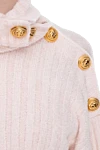 Balmain Pink jumper for women - buttons. 80% viscose. 20% polyamide. Country of manufacture: Italy. Care: specialized cleaning - photo 5