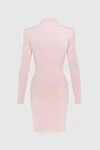 Balmain Costume with skirt pink for women - textured knitting. fitted style,. Round neckline, sewn shoulders. 47% wool, 32% viscose, 19% polyamide, 2% elastane.. Fastener: zipper. Country of manufacture: Italy. Care: specialized cleaning - photo 7