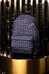 Balmain Рюкзак чорний чоловічий - Логотип Balmain. 90% бавовна, 10% поліестер (PL)100% натуральна шкіра. Накладна кишеня. блискавка. Країна виробник: Франция. Догляд: спеціалізоване чищення - фото 5
