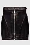 Magda Butrym Women black leather mini skirt with zippers - decorative seams. 100% leather. zipper. Country of manufacture: Italy. Care: specialized cleaning - photo 1