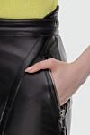 Magda Butrym Women black leather mini skirt with zippers - decorative seams. 100% leather. zipper. Country of manufacture: Italy. Care: specialized cleaning - photo 5