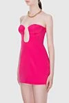 Magda Butrym Pink dress for women - zipper. sleeveless. 64% polyester, 32% polyamide, 4% elastane. Country of manufacture: Italy. Care: specialized cleaning - photo 3