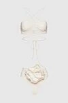 Magda Butrym Swimsuit made of polyamide and elastane for women beige - three-dimensional flower. 72% polyamide, 28% elastane. Country of manufacture: Italy. Care: specialized cleaning - photo 1