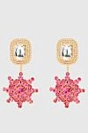 Magda Butrym Earrings with crystals pink for women - Crystals. Brass. Country of manufacture: Italy. Care: specialized cleaning - photo 1