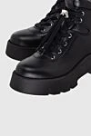 Gianvito Rossi Black leather boots for women - 100% genuine leather. laces. Country of manufacture: Italy. Care: specialized cleaning - photo 5