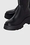 Gianvito Rossi Black leather boots for women - 100% genuine leather. Fastener: zipper. Sole height: 4cm. Heel height: 6 cm. Country of manufacture: Italy. Care: specialized cleaning - photo 5