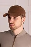 Brown cashmere cap for men Loro Piana - 100% cashmere. Country of manufacture: Italy. Care: specialized cleaning - photo 2