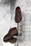 Brown leather loafers for men Santoni - 100% calfskin. Country of manufacture: Italy. Care: specialized cleaning - photo 8