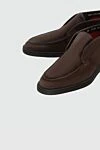 Santoni Лофери зі шкіри коричневі чоловічі - 100% шкіра теля. Країна виробник: Італія. Догляд: спеціалізоване чищення - фото 5