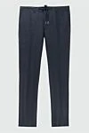 Cesare di Napoli Men's gray wool trousers - 100% wool. button, zipper, drawstring. two side pockets, two back pockets. Country of manufacture: Italy. Care: specialized cleaning - photo 1