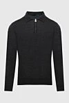 Kiton Wool long sleeve polo gray for men - Long sleeve. 100% wool. Closure: Zipper. Country of manufacture: Italy. Care: specialized cleaning - photo 1