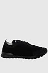 Kiton Black wool sneakers for men - wool, polyester (PL). laces. height 2 cm. Country of manufacture: Italy. Care: specialized cleaning - photo 1